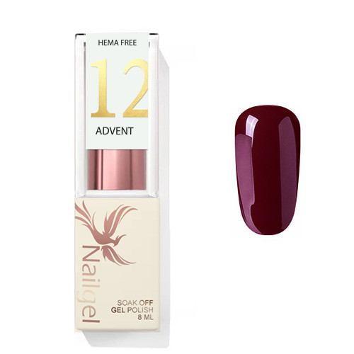 Advent 12 - Esmalte en gel 8 ml - Burdeos rojizo -