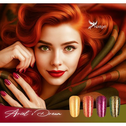 Colección de barniz de gel Ariel's Dream con 4 almohadillas de gel y margaritas de regalo