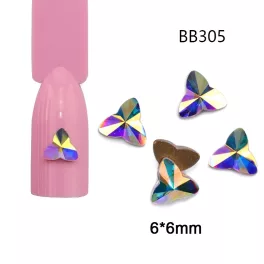   Diamantes de imitación, teatro AB, flor de 3 pétalos 20 piezas