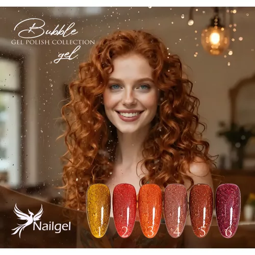 Colección de esmaltes en gel Bubble con 6 esmaltes en gel y una margarita de regalo