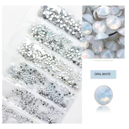   Conjunto de 1680 diamantes de imitación de cristal en 6 tamaños - Opal blanco