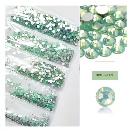   Conjunto de 1680 diamantes de imitación de cristal en 6 tamaños - Opal verde