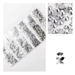   Conjunto de 1680 diamantes de imitación de cristal en 6 tamaños P03 - Plata
