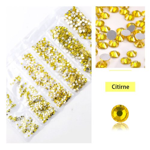 Set de 1680 diamantes de imitación de cristal en 6 tamaños P12 - Citrine