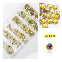   Set de 1680 diamantes de imitación de cristal en 6 tamaños P13 - Citrine AB