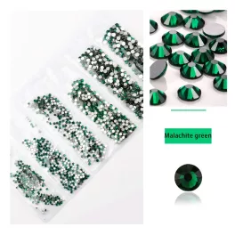   Conjunto de 1680 diamantes de imitación de cristal en 6 tamaños P24 - verde malaquita