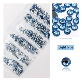   Set de 1680 diamantes de imitación de cristal en 6 tamaños P25 - Azul claro
