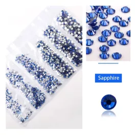   Conjunto de 1680 diamantes de imitación de cristal en 6 tamaños P26 - Zafiro