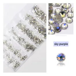   Conjunto de 1680 diamantes de imitación de cristal en 6 tamaños P27 - Cielo púrpura