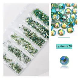   Conjunto de 1680 diamantes de imitación de cristal en 6 tamaños P36 - Verde claro AB