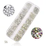 Conjunto de 1440 diamantes de imitación de cristal, 2 esmalte semipermanente , 6 tamaños S6
