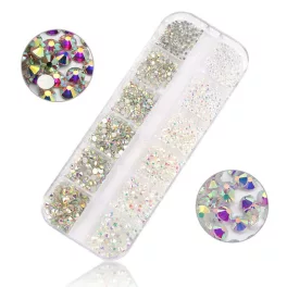   Conjunto de 1440 diamantes de imitación de cristal, 2 esmalte semipermanente , 6 tamaños S7