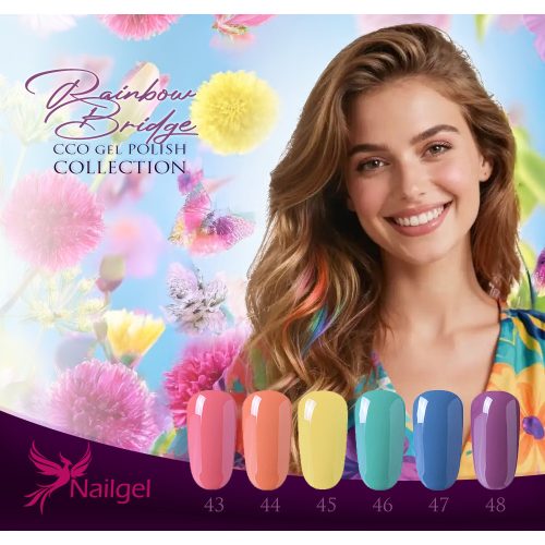 CCO esmalte semipermanente  6 piezas Selección de color - Rainbow Bridge - Regalo con margarita