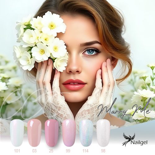 CCO esmalte semipermanente  6 piezas Selección de color - MARRY ME - Regalo con margarita