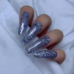 Punta de uñas de gel, tamaño REFILL 8, L cubo estrechado - transparente -50 pcs