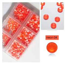   Set de 1680 diamantes de imitación de cristal en 6 tamaños - Neon coral -