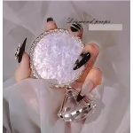 Arandela decorativa de demostración - blanco con cristal de plata