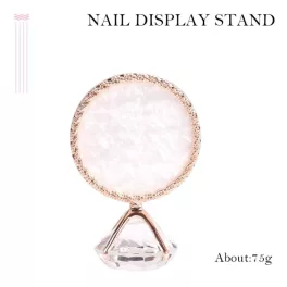   Arandela decorativa de demostración - blanco con cristal de adorno de oro rosa
