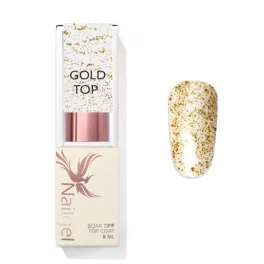 Gold Top Coat – Gel de brillo 8 ml