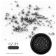 Abalorios de spray negro/caviar tamaño mixto - paquete pequeño