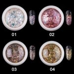 Lentejuelas decorativas, color rosa claro, hexagonal, tamaño mixto 