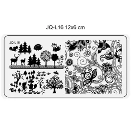 Placa de impresión de uñas 6x12cm -JQ-L16