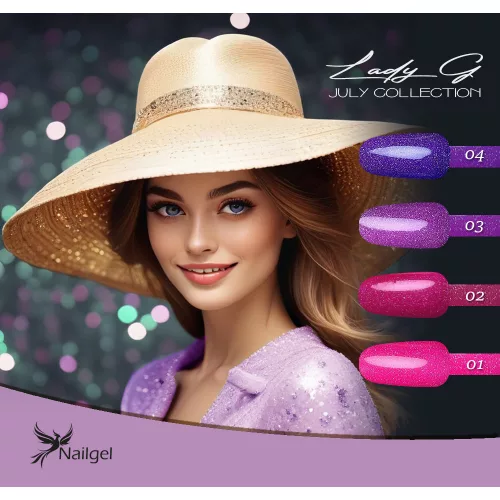 Lady G 4-pcs esmalte semipermanente conjunto con- July collection -  daisy regalo