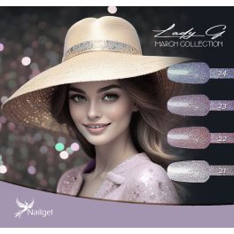   Lady G 4-pcs esmalte semipermanente conjunto con- March collection -  daisy regalo