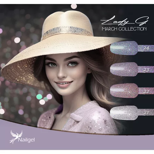 Lady G 4-pcs esmalte semipermanente conjunto con- March collection -  daisy regalo