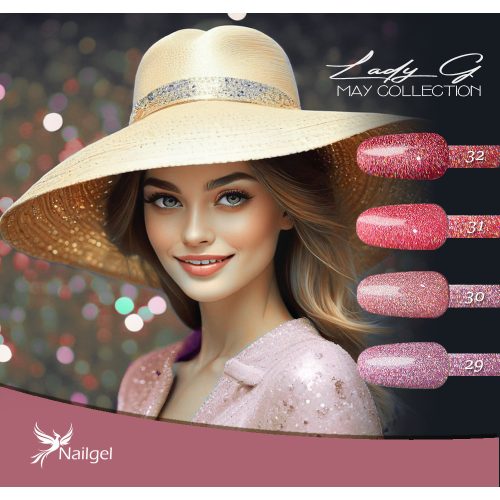 Lady G 4-pcs esmalte semipermanente conjunto con- May collection -  daisy regalo