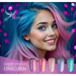 Colección Polygel Líquido Unicorn – 5 unidades en tarro con dispensador, con regalo: muestrario de color en forma de margarita