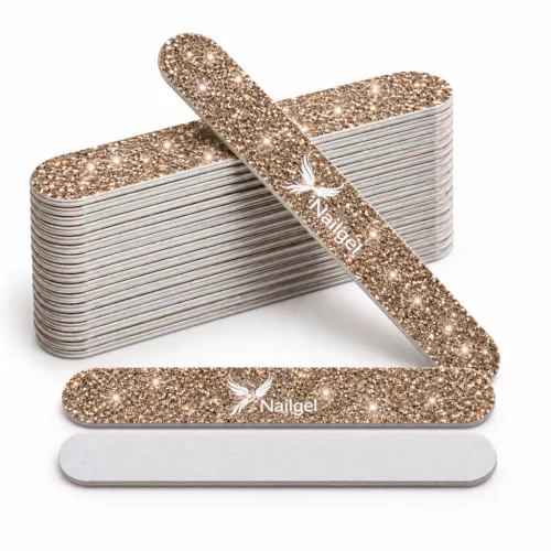 Mini limas de uñas con superficie de glitter – set de 50 unidades