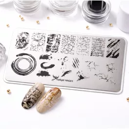 Placa de estampación para uñas 6 × 12 cm – NNG01