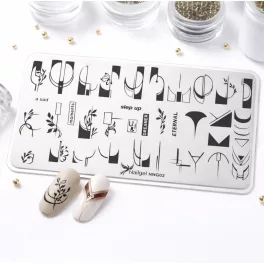 Placa de estampación para uñas 6 × 12 cm – NNG02