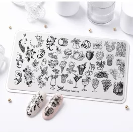 Placa de estampación para uñas 6 × 12 cm – NNG11