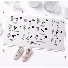 Placa de estampación para uñas 6 × 12 cm – NNG13