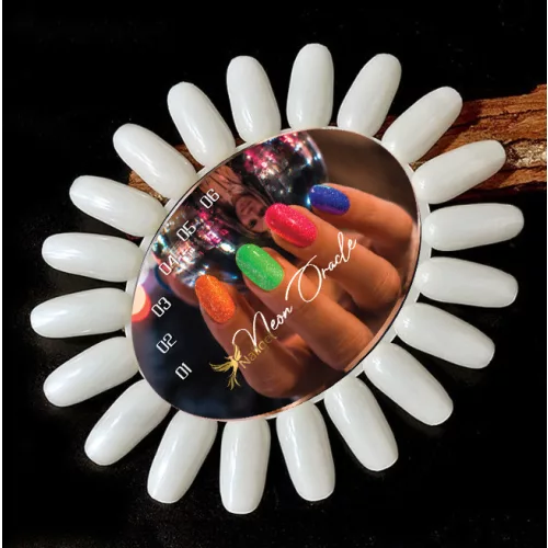 Margarita de muestra para los esmaltes permanentes reflectantes Neon Oracle**.**
