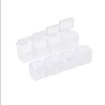 Caja de almacenamiento de plástico de 28 compartimentos