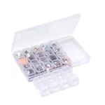 Caja de almacenamiento de plástico de 28 compartimentos