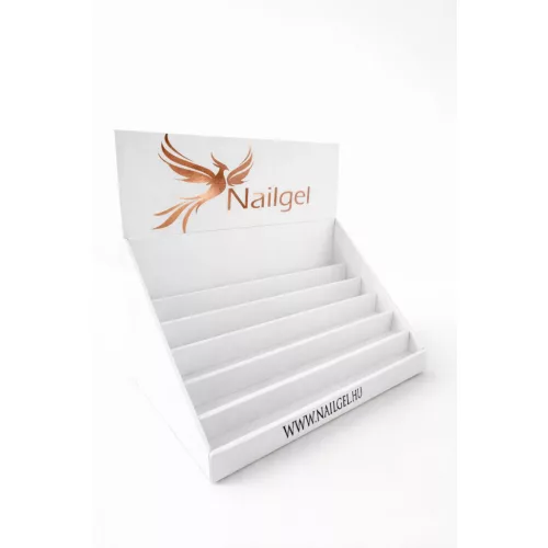 Expositor de cartón Nailgel para salón – para 72 esmaltes semipermanentes Nailgel