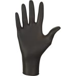 Guantes de prueba negros sin polvo de nitrilo nitrílico S