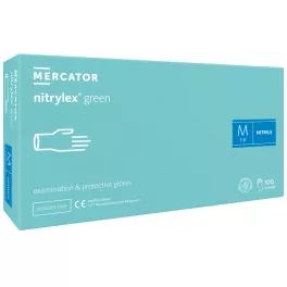   Guantes de prueba verde menta sin polvo de nitrilo verde nitrílico S