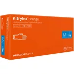 Guantes de prueba impregnados de nitrilo naranja nitrílico M                    