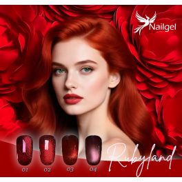   Colección Rubyland Gel Polish – 4 esmaltes en gel + margarita de muestra de regalo