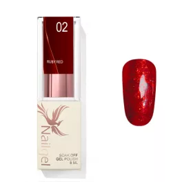 Rojo Rubí 002 esmalte semipermanente 8 Ml