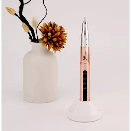   Molinillo de uñas inalámbrico profesional de 35.000 velocidades, cepillado con carbono, con pantalla LCD, púrpura-rosa