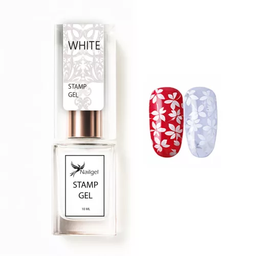 Esmalte para stamping – Stamp gel – WHITE 10 ml