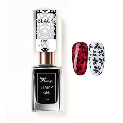 Esmalte para stamping – Stamp gel – BLACK 10 ml