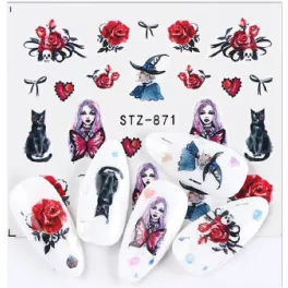 Calcomanía de uñas de Halloween 2
