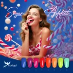 Colección de geles Sugar Addict con 8 esmaltes y una margarita de regalo